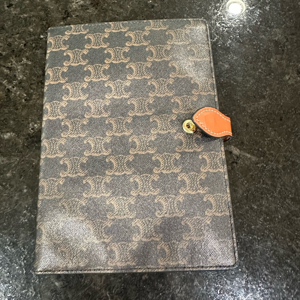Celine Gray and Tan Patterned Notebook